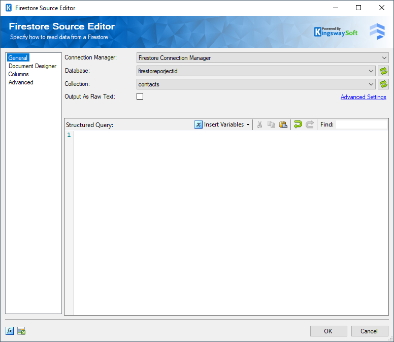 Firestore Source General Page
